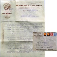 Courrier commercial Paul Mérou Perpignan Vins grands crus Côte Vermeille