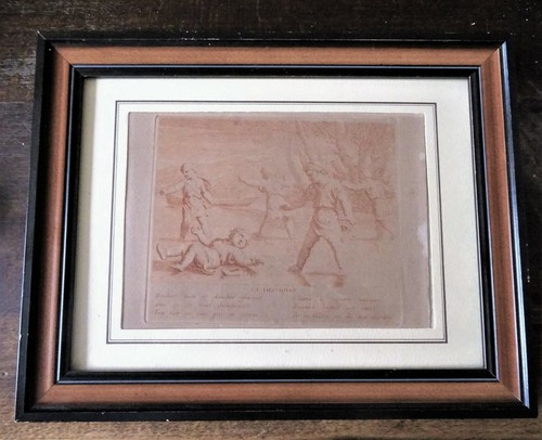 Gravure ancienne décor - ancienne,