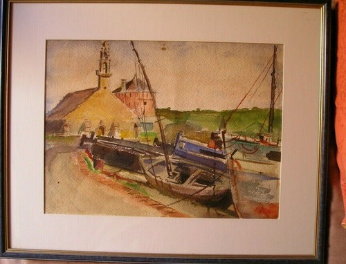 Aquarelle ecole bretonne - aquarelle,