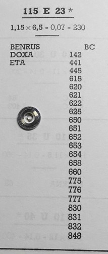Ressort montre 115e23 - ressort, eterna