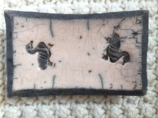 Joli Vide-Poche Céramique en  Raku  style japonais  Parfait état Signé M.F.