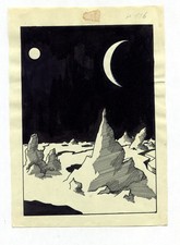 Dessin encre de Chine vintage