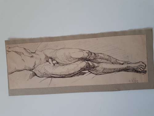 Dessin ancien homme - homme, nu
