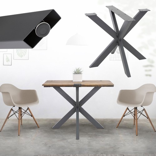 Pied table métal - pied, en
