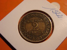 FRANCE - 2  FRANCS CHAMBRE DE COMMERCE 1922.