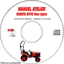 B1710 - Manuel Atelier CDROM KUBOTA Anglais Expédition - --, Support - CD-ROM -