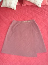 Jupe portefeuille « Miss Captain »,T :2 :40/42, prune, coton, très bon état