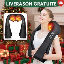 Masseur Cervical Shiatsu Chauffant – Cou Dos Épaules – Livraison Gratuite