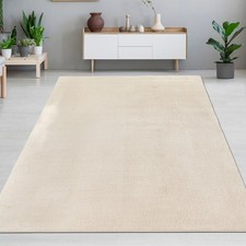 Tapis crème moderne toucher velouté salon, chambre à coucher, salle à manger