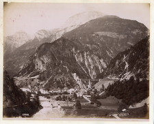 Suisse, Amstel, canton d'Uri, Gotthard Bahn, vue panoramique  Vintage album