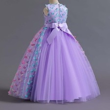 Robe De Princesse Pour Fille 9-10 Ans Rainbow Tulle Papillons Costume De Bal