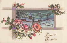 CP ILLUSTREE PAILLETTES BONNE