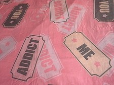 Housse de couette grande taille:2,30 X 2,10 m, rose, "You and me"(pour amoureux)