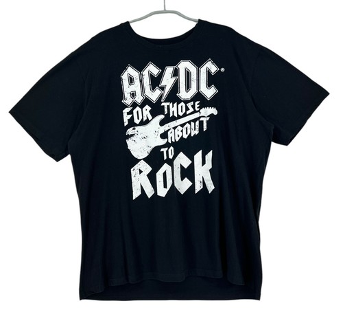 Shirt noir col rond - rond, ac/dc
