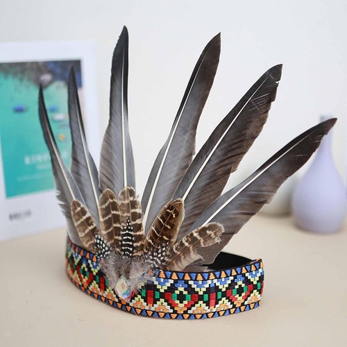 Coiffe indienne plumes - indienne,