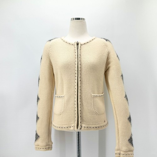 Chanel gilet laine zip - gilet, à