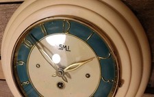 Horloge SMI (No Formica, Crème Vintage Années 50's (Id. JAZ, Vedette, Bayard,.)