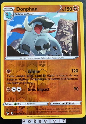 Carte pokemon donphan 087 - carte,