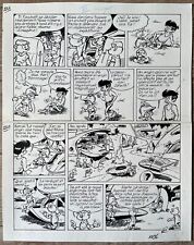 Planche Originale GOS KHENA ET LE SCRAMEUSTACHE Noté Page 22 Dim 35*43 Cm