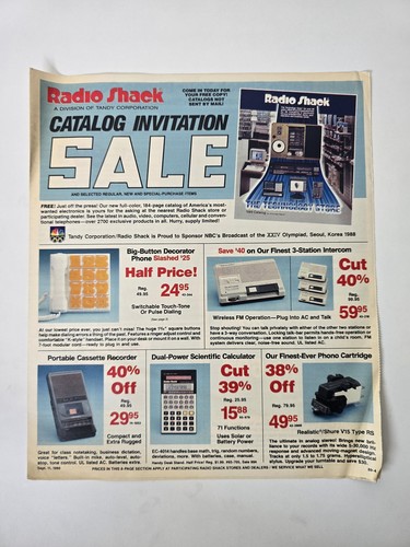 Vintage 1988 radio shack - 1988,