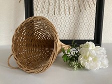 325⚜️ Décoration Panier Corne D'abondance en Osier Longueur 30 Cm