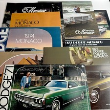 DODGE MONACO POLARA / lot de 8 brochures / US 72 73 74 76 77 78 & CND 71 75spec