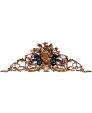 Fronton de porte en résine dorée tête de lit dessus de porte statue ange noir - 