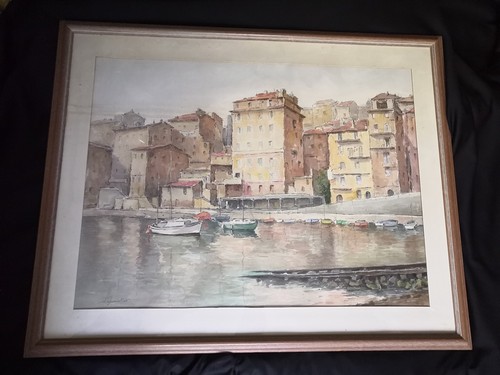 Tableau grande aquarelle corse - grande,