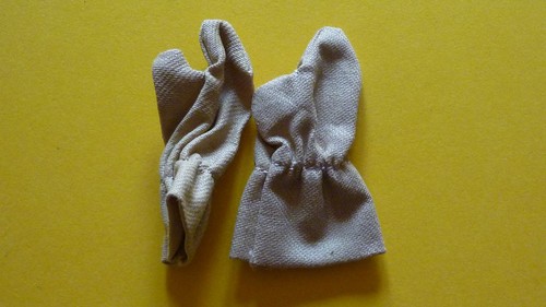 Paire gants beiges action - de,