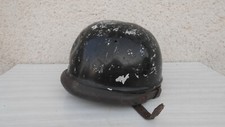 Ancien casque bol / Cuir et aluminium / Moto / Vintage / Déco / collection