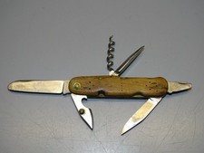 -ANCIEN COUTEAU de NONTRON MULTIFONCTIONS LAMES INOX JUS DE GRANGE COLLECTION