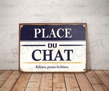 Plaque métal vintage Place du