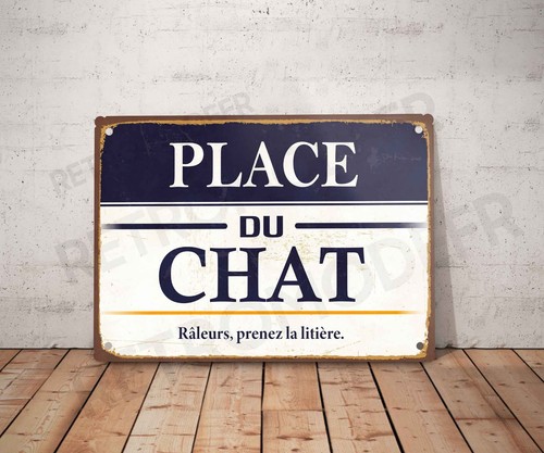 Plaque métal vintage place - vintage,