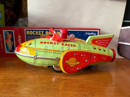 Schilling tin toy rocket - schilling,, toy,