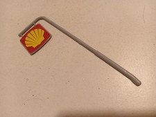 Diorama plastique décor station service mat drapeau enseigne Shell 1/43 TBE Les