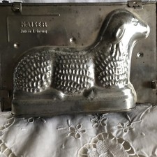 ANCIEN MOULE À CHOCOLAT PÂTISSERIE KAISER GERMANY MOUTON AGNEAU MÉTAL VINTAGE