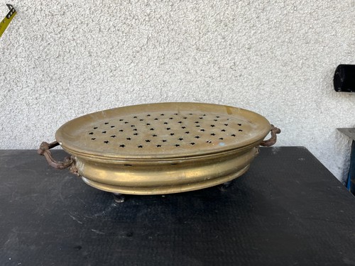 Chauffe plat ancien - en, laiton