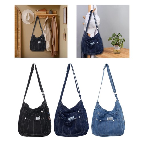 Sac bandoulière denim - bandoulière, en
