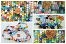 PERLES verre OEIL de CHAT mix mélange couleurs mod au choix DIY bijoux déco