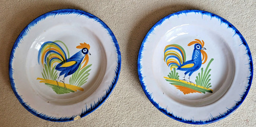 Lot assiettes au coq - de,