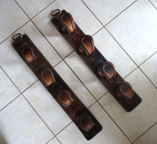 paire de porte fusils râteliers en cuir dlg de Jacques Adnet estampillés GIL