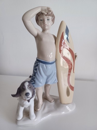 Lladro figurine 8110 surf s - lladro, figurine,