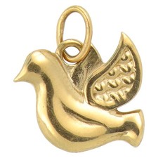 Pendentif colombe en acier