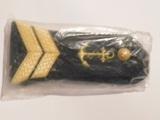 MARINE NATIONALE : PATTES D'EPAULES SECOND MAITRE / EPAULETTES ANCRE DE MARINE
