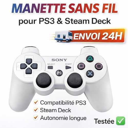 Manette jeu ps3 bluetooth - de,