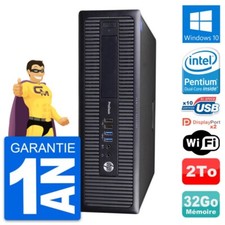 PC HP ProDesk 600 G1 SFF Intel G3220 RAM 32Go Disque Dur 2To Windows 10 Wifi
