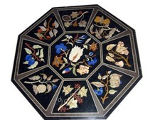 36 " Décorative Marbre Centre Table Top Incrustation Pietra Dura For Cadeau &