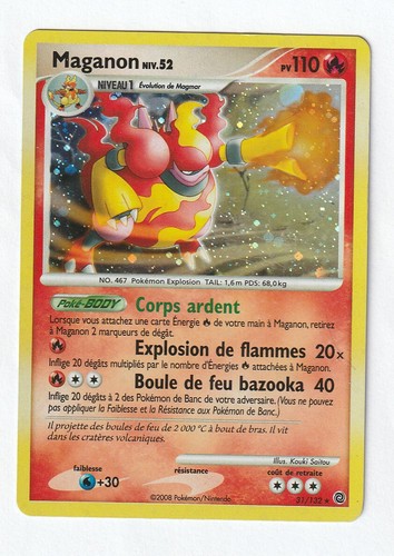 Carte pokemon maganon 132 - carte,