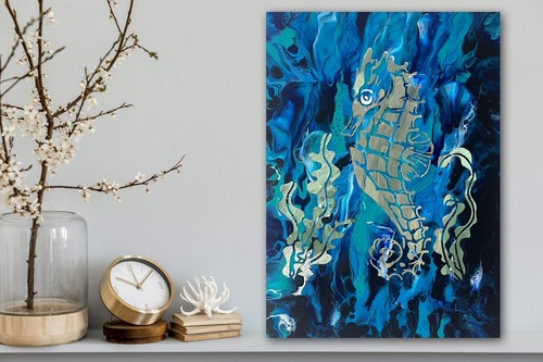 Tableau acrylique abstrait