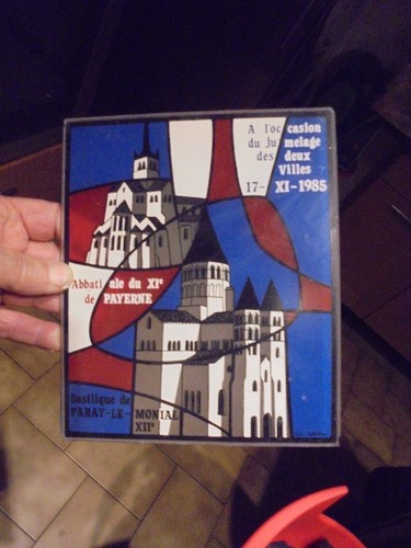 Ancien faux vitrail - ancien, jumelage
